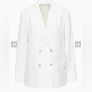 Aritzia Wilfred Linen Blazer White Size 0 NWT